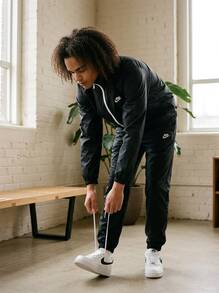 Nike Men Sports Sets Breathable Versatile Comfortable Daily Casual Weekend Black DR3337-010 - BLACK/WHITE - View 4
