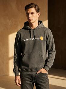 Carhartt Men's Sports & Outdoor Hoodies Breathable Easy To Match Classic Fit Weekend Sports Commuting Grey 100074-026 - Gray - View 1