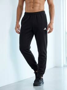 Adidas Men's Sports Pants Durable Elastic Waist Classic Fit Commuting Casual Gym Black KS7959 - Black - View 5