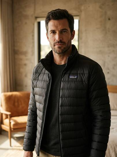 Patagonia Men's Outdoor Jackets Versatile Durable Insulated Training Travel Casual Black 84684-BLK