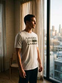 Under Armour SPORTSTYLE Men's Sports Tees & Tanks Breathable Classic Fit Quick-Dry Weekend Sports Outdoor White 1329582-100 - White - View 6
