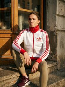 Adidas Sports Jackets Premium Lightweight Adjustable Weekend Commuting Outdoor White JX7849 - Red and White - View 2