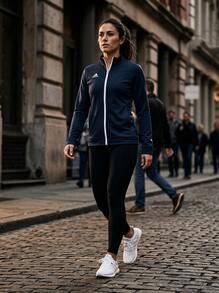 Adidas Women Sports Jackets Breathable Packable Warm Daily Training Commuting Blue H57528 - Team Navy Blue - View 5