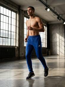 Adidas Men's Outdoor Pants Stretchy Quick-Dry Breathable Daily Outdoor Commuting Blue HB5329 - Navy Blue - View 4