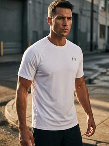 Under Armour SPORTSTYLE Men Sports Tees & Tanks Breathable Classic Fit Quick-Dry School Gym Daily 1326413-100 - White / Overcast Gray - View 2