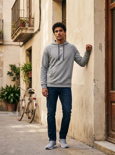 Under Armour UA Men's Sports & Outdoor Hoodies Lightweight Durable Fleece-Lined School Casual Home Grey 1379757-025