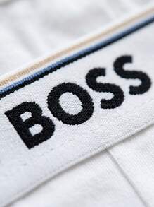 Hugo Boss سروال داخلي رجالي تنفسي بدون خياطة مرن كاجوال رياضي يومي 50475274-100 - أبيض - مشاهدة 6