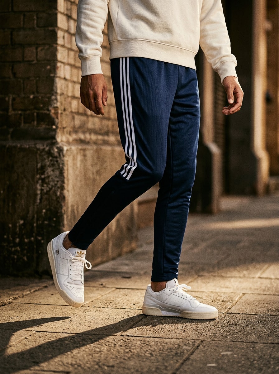 Adidas بنطال رياضي للرجال سريع الجفاف وقابل للتنفس وصديق للبشرة للاستخدام اليومي والخارجي والتنقل HC0333 - أزرق بحري - مشاهدة 1