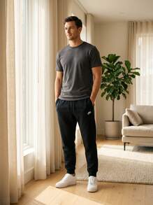 Nike بنطال جوجر M NK CLUB BB - Black/Black/White - مشاهدة 5