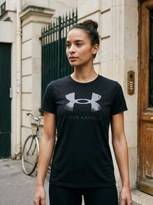 Under Armour TECH Women Sports Tees & Tanks Skin-Friendly Stretchy Soft Daily Weekend Training Black 1356305-002 - Total Black - View 1