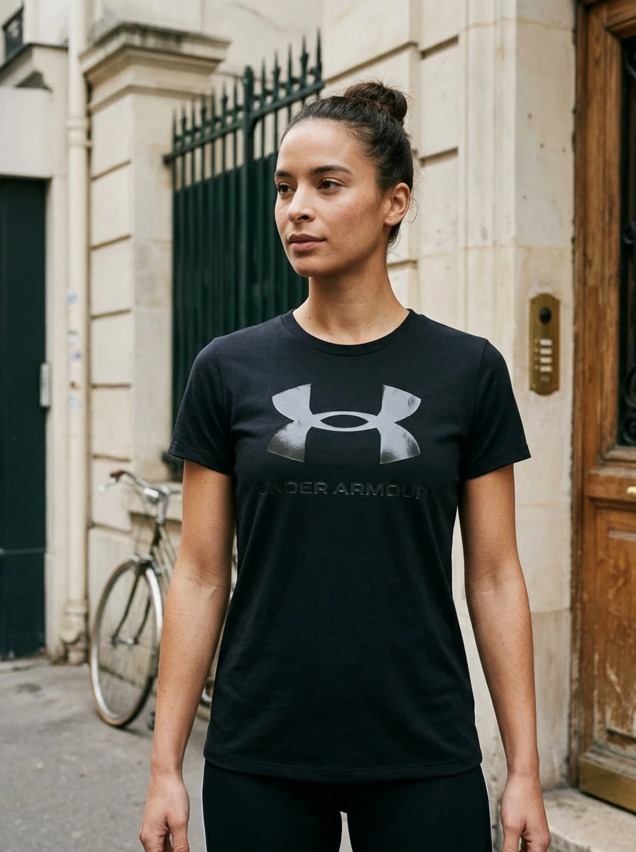 Under Armour TECH Women Sports Tees & Tanks Skin-Friendly Stretchy Soft Daily Weekend Training Black 1356305-002 - Total Black - View 1