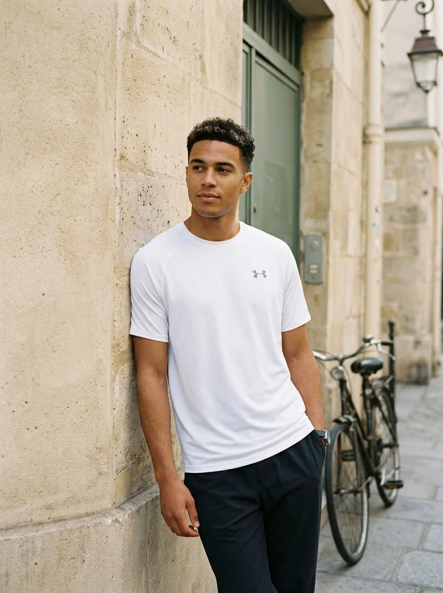 Under Armour SPORTSTYLE Men Sports Tees & Tanks Breathable Classic Fit Quick-Dry School Gym Daily 1326413-100 - White / Overcast Gray - View 1
