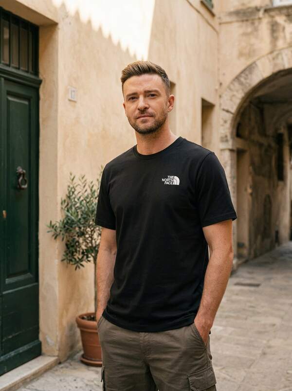 The North Face Coordinates Graphic Tee Men's Skin-Friendly Versatile Breathable Daily Travel Weekend Black NF0A8EGU-ET91