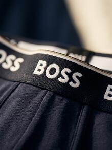 Hugo Boss Men Boxers Moisture-Wicking Durable Breathable Casual Sports Daily 50475282-487 - Open Blue - View 4