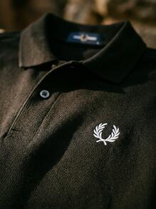 Fred Perry قميص بولو رجالي أسود - الأسود - مشاهدة 6