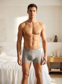 Hugo Boss Men Trunks Moisture-Wicking Durable Breathable Home Travel Casual 50475274-061 - Open Grey - View 2