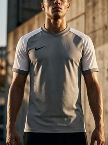 Nike قمصان كرة قدم رجالية كلاسيكية خفيفة الوزن ومتينة للسفر والتنقل في عطلة نهاية الأسبوع باللون الأبيض HV8151-012 - متعدد الألوان - مشاهدة 1