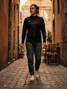 Nike Women Sports Jackets Comfortable Waterproof Insulated Daily Training Commuting Black HM7252-010 - White - View 2