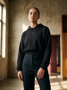 Adidas Women's Sports Sweatshirts Comfortable Versatile Breathable Training Commuting Weekend Black JM4485 - Black - View 2