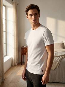 Ralph Lauren Men's T-Shirts Versatile Lightweight Easy To Match Daily Weekend Sports White 714830304 - White - View 3