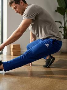 Adidas Men's Outdoor Pants Stretchy Quick-Dry Breathable Daily Outdoor Commuting Blue HB5329 - Navy Blue - View 7