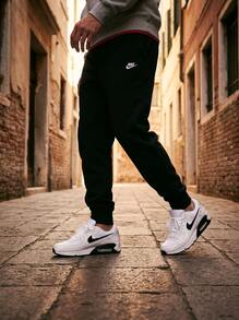 Nike Men Sports Pants Classic Fit Easy To Match Soft Gym Travel Sports FN3787-010 - Black/Black/White - View 2