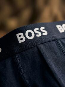 Hugo Boss Men Trunks Skin-Friendly Comfortable Moisture-Wicking Sports Daily Home 50475282-480 - Navy - View 4