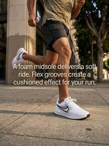 Nike Run Defy Men Casual Athletic Shoes Classic Retro Cushioned Commuting Office Weekend Black HM9593-101 - Black/White - View 7