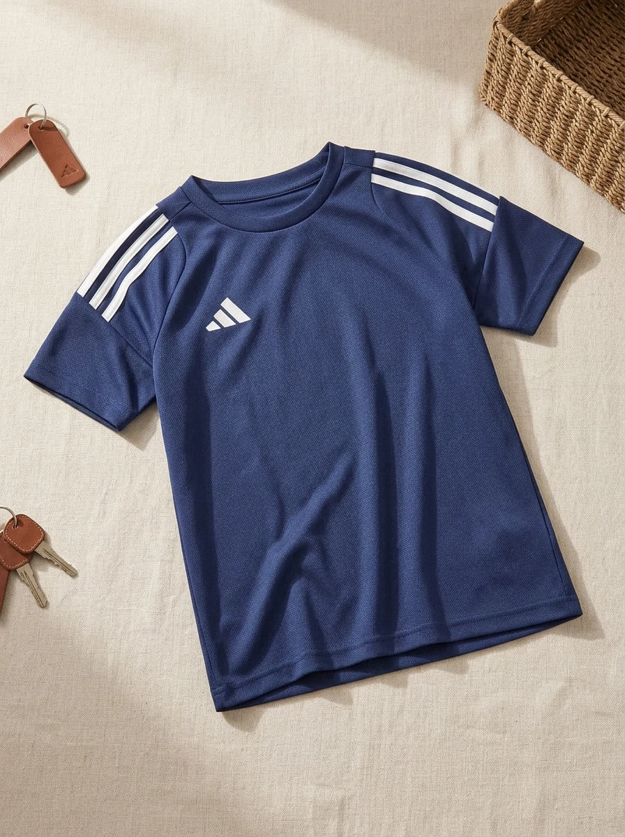 Adidas Kids' Lightweight Easy To Match Moisture-Wicking Sports Outdoor Training Blue IR9357 - Blue - View 1