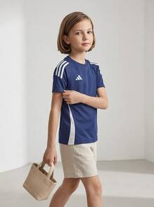 Adidas Kids' Lightweight Easy To Match Moisture-Wicking Sports Outdoor Training Blue IR9357 - Blue - View 5