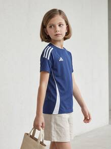 Adidas Kids' Lightweight Easy To Match Moisture-Wicking Sports Outdoor Training Blue IR9357 - Blue - View 2