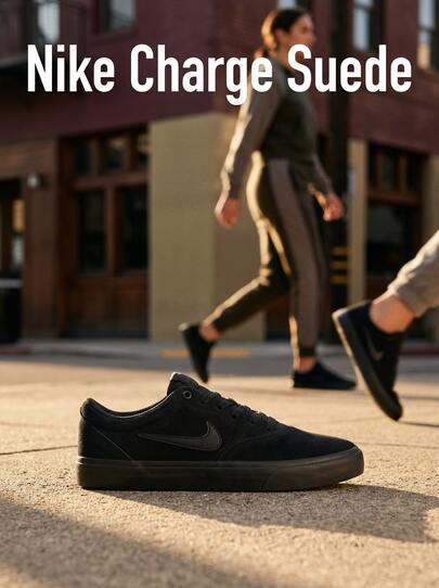 Nike Charge Suede Women's Casual Athletic Shoes Lace-Up Heritage Flexible Daily Shopping Casual Black IM4399-003