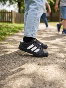 Adidas Streettalk Kids' Sneakers Snug Fit Padded Breathable Training Travel Running Black JS5053 - Black and White - View 4