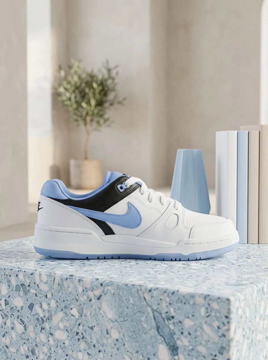 Nike Women Sneakers Leather Lightweight Cushioned Durable Gym Training Black FV5929-102-Import - White/Black/Polar - View 1