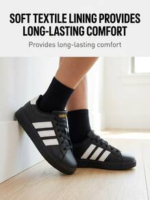 Adidas Streettalk Kids' Sneakers Snug Fit Padded Breathable Training Travel Running Black JS5053 - Black and White - View 3
