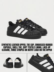 Adidas Streettalk Kids' Sneakers Snug Fit Padded Breathable Training Travel Running Black JS5053 - Black and White - View 5