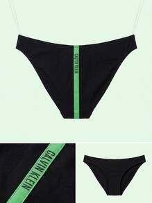 Calvin Klein CK SWIM Women's Compression UV Protection Elastic Swimming Travel Holiday Black KW0KW02787-BEH - Black - View 3