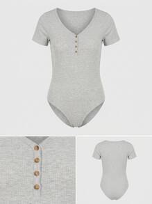 brave soul Women's Moisture-Wicking Breathable Classic Fit Outing Gym Home Grey LBS-544GEORG-IAGR - Grey Marl - View 5
