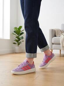 Adidas Barreda Teen Sneakers Lace-Up Heritage Flexible Weekend Casual Outing Red JR0761 - Purple - View 4
