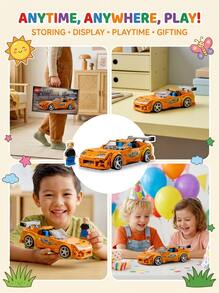 LEGO سبيد تشامبيونز ® تويوتا سوبرا MK4 من فيلم The Fast And The Furious للأطفال من سن 10 سنوات فأكثر 77260 - متعدد الألوان - مشاهدة 5
