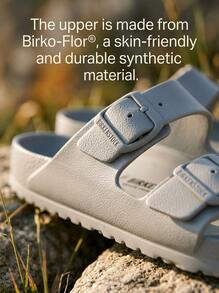 Birkenstock أريزونا إسنشلز صنادل مسطحة للنساء من مادة EVA باللون الرمادي 1027592 - Stone Coin - مشاهدة 5
