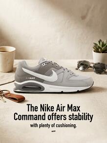 Nike أحذية رياضية كاجوال للنساء Air Max Command استجابة مريحة متعددة الاستخدامات للتنقل والمكتب وعطلة نهاية الأسبوع باللون الأبيض 629993-028 - WOLF GREY/WHITE-STEALTH-COOL GREY - مشاهدة 2