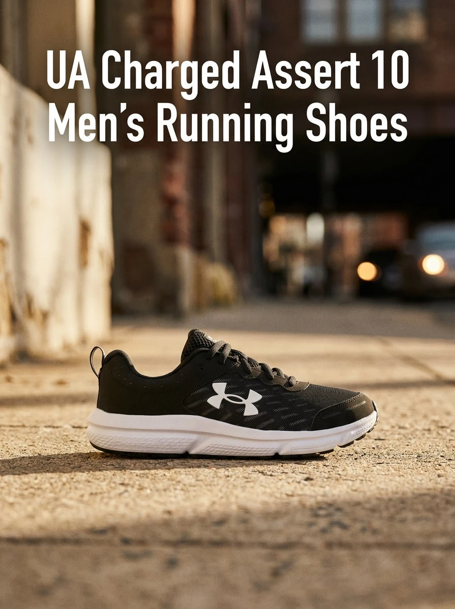 Under Armour CHARGED ASSERT Men's Running Shoes Durable Snug Fit Supportive Commuting Training Marathon Black 3026175-001 - Black - View 1
