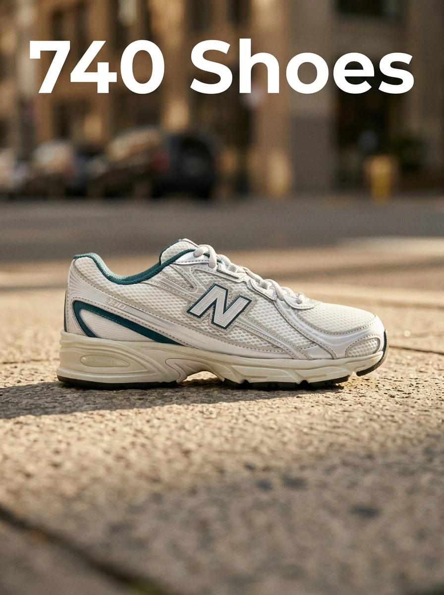 New Balance 740 أحذية رياضية كاجوال للنساء مريحة متعددة الاستخدامات حديثة للتنقل والمكتب وعطلة نهاية الأسبوع باللون الأخضر U7402EL - Medusa Green - مشاهدة 1