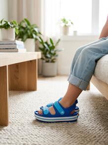 Crocs صندل أطفال كروسباند كروزر أزرق CR209424 - الأزرق - مشاهدة 5