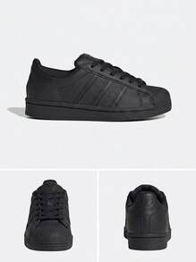 Adidas Superstar Kids' Sneakers Classic Retro Comfortable Walking Outing Commuting Black FU7715 - Black - View 5