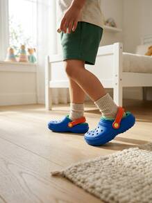Crocs الأطفال الصغار الكلاسيكية المبطنة الأزرق البرق / متعدد الألوان CR207009 - متعدد الألوان - مشاهدة 7