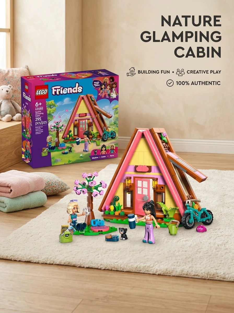 LEGO Friends ® كوخ التخييم الطبيعي للأطفال من عمر 6 سنوات+ 42682 - متعدد الألوان - مشاهدة 1