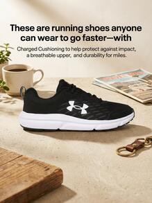 Under Armour CHARGED ASSERT Men's Running Shoes Durable Snug Fit Supportive Commuting Training Marathon Black 3026175-001 - Black - View 2