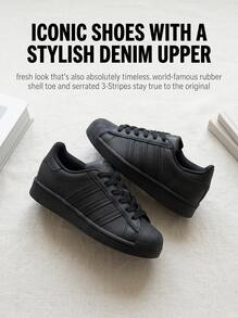 Adidas Superstar Kids' Sneakers Classic Retro Comfortable Walking Outing Commuting Black FU7715 - Black - View 2